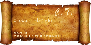 Czobor Tünde névjegykártya