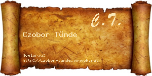 Czobor Tünde névjegykártya